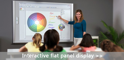 Interactive flat panel display