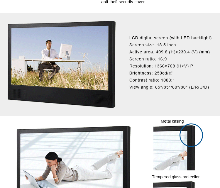 LCD advertising media player