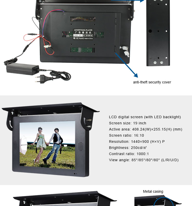  bus lcd monitor, bus digital signage, pop up lcd monitor lift, 24v bus coach lcd monitor, bus signage,truck led display,led screen truck