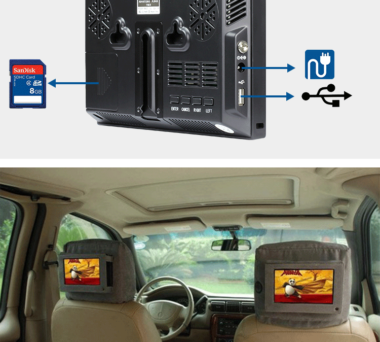   car lcd monitor, 7 inches tft lcd color monitor, car lcd screen, mini video monitor,car tft,tft video monitor,car lcd player