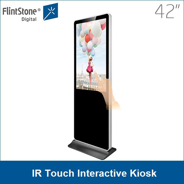 42” floor standing Android network infrared IR 10 point touch screen display kiosk