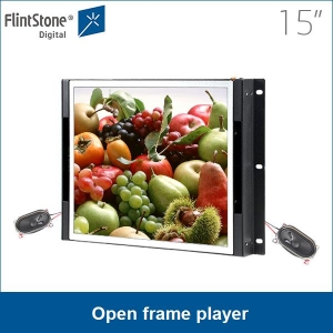 Open frame touch screen industrial commercial display metal shielding structure