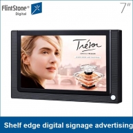 Çin Satılık LCD video oynatıcı otomatik döngü 7 inç noktası, raf kenarı dijital tabela reklam fabrika