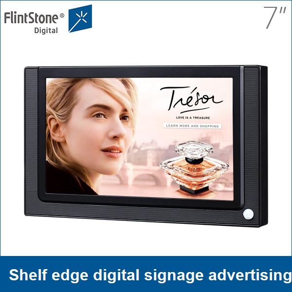 7” small digital signage display, retail store marketing video